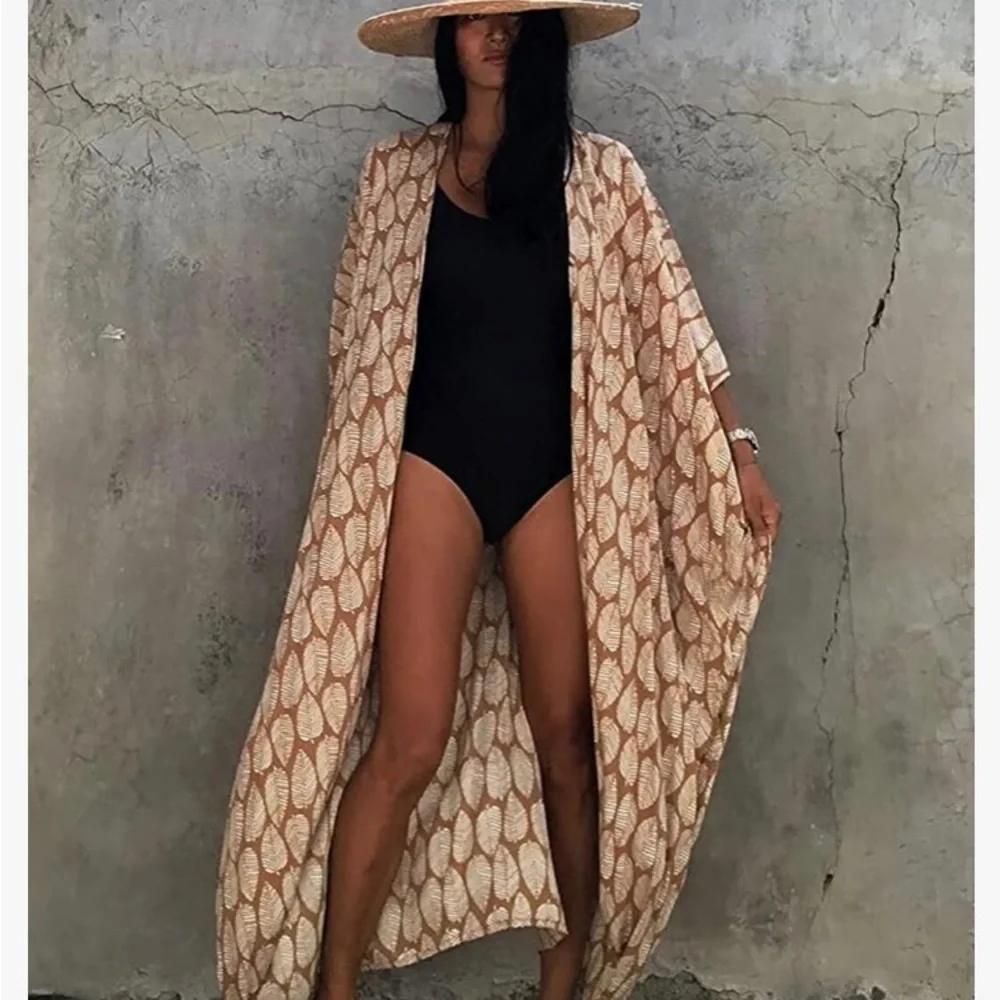 SOLD‼️Swim Cover Kimono Cardigan Open Front - Picture 7 of 8